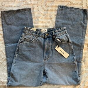 Rollas Denim Jeans, Heidi High Rise Loose Straight Ankle Jeans